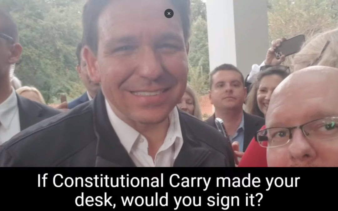 Governor DeSantis Agrees to Sign Constitutional Carry